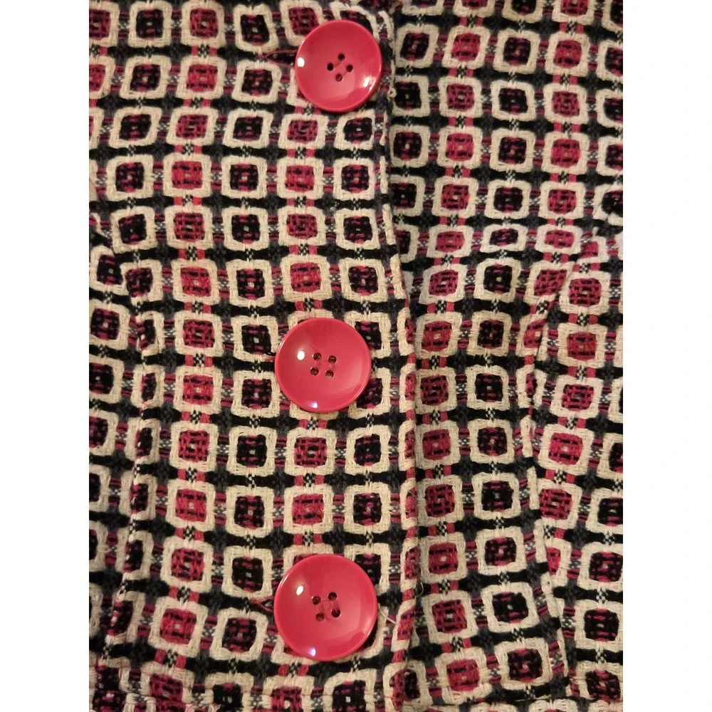 Y2K Bouclé Coat, Pink Tweed, Coquette, Twee, Mod, Retro, Statement Jacket, Sz M - Picture 8 of 15
